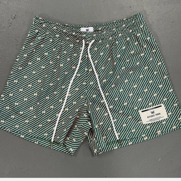 RYOKO RAIN SHORTS - All-over Logo Mesh Basketball Unisex Adult Small Streetwear - Picture 5 of 15